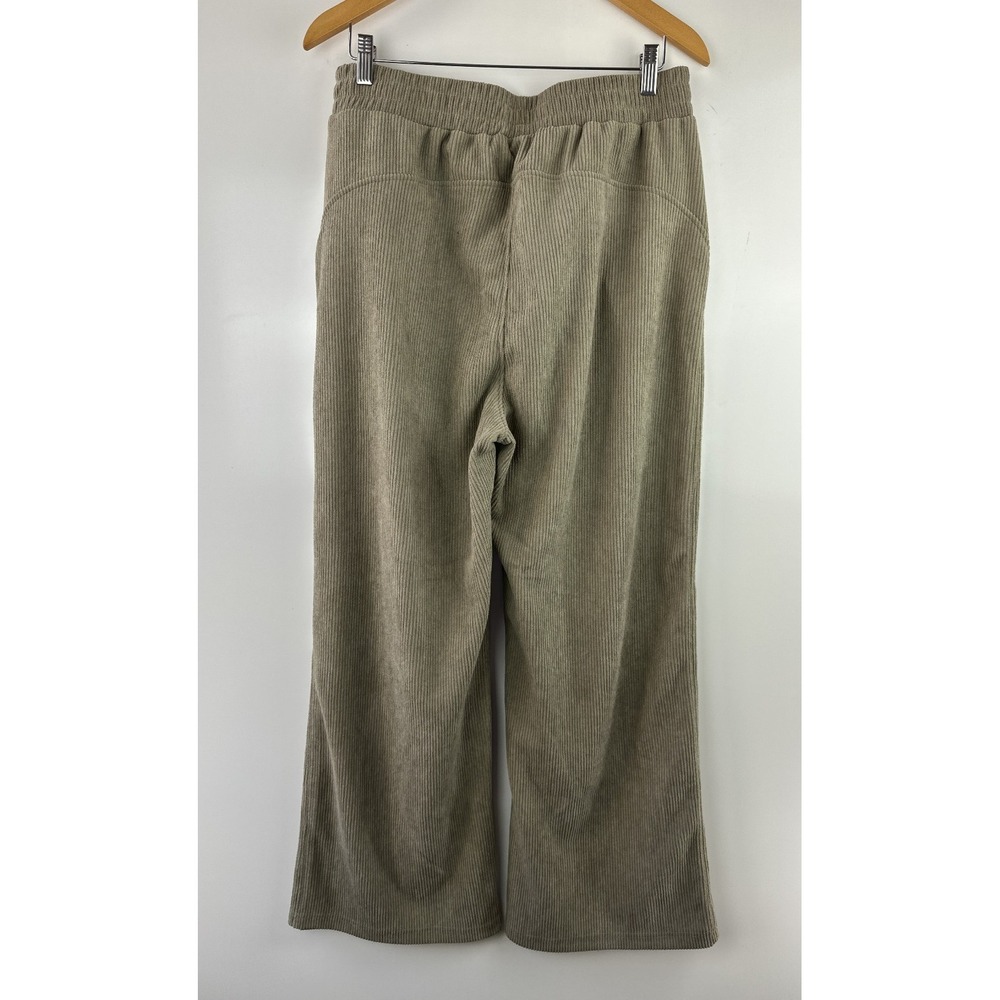 Halara High Waisted Pocket Straight Leg Mop Corduroy Casual Pants Beige Large - Picture 8 of 15